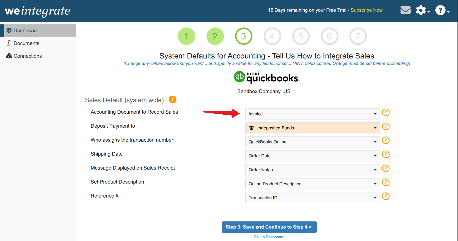 WeIntegrate Invoice mode — immediate Invoice creation on order placement and automatic payment tracking in QuickBooks Online